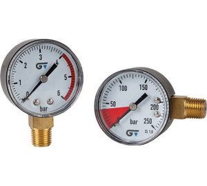 Pressure gauge Ø50, radial outlet, NPT thread